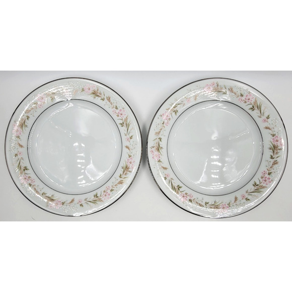 Noritake China 8" Salad Plates Mayflower 2351 Pattern 1972-1980 Japan Set of 2 - Picture 4 of 8
